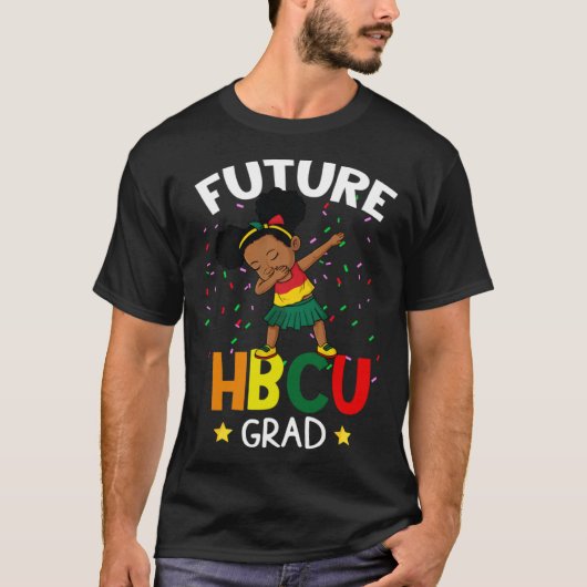 Future HBCU Grad Graduate Afro Black Girl College  T-Shirt (Vorderseite)