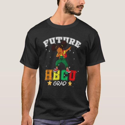 Future HBCU Grad Graduate Girl Afro Black College  T-Shirt (Vorderseite)