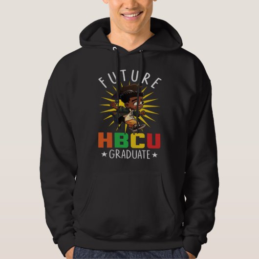 Future HBCU Grad History Black College Youth Black Hoodie (Vorderseite)