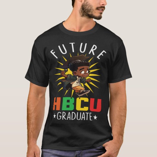 Future HBCU Grad History Black College Youth Black T-Shirt (Vorderseite)