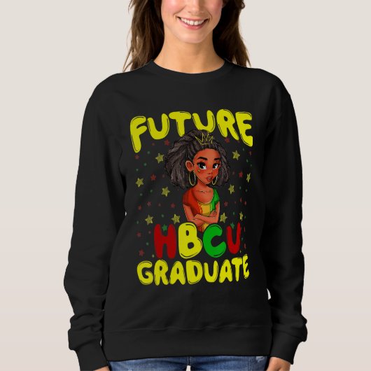 Future HBCU Grad History Black Uni Girl Youth Sweatshirt (Vorderseite)