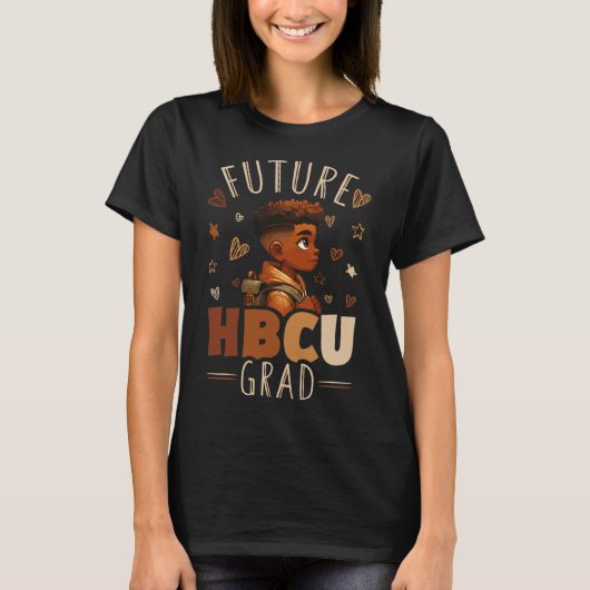 Future Hbcu Grad Shirt - Afro Black Boy Abschluss (Vorderseite)