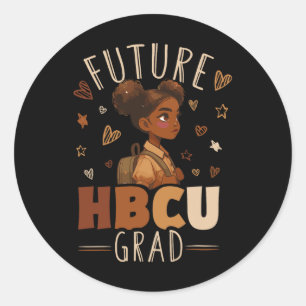 Future Hbcu Grad Shirt - Afro Black Girl Graduatio Runder Aufkleber