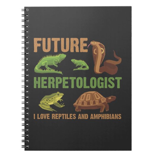 Future Herpetologist Reptile Amphibians Fan Kid Notizblock (Vorderseite)