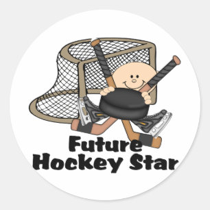 Future Hockey Star Runder Aufkleber