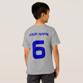Future Hockey Star T - Shirt mit Name & Nummer (Schwarz voll)