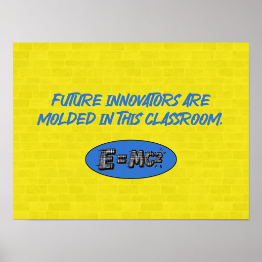 Future Innovators Molded Here | Science Classroom Poster (Vorne)