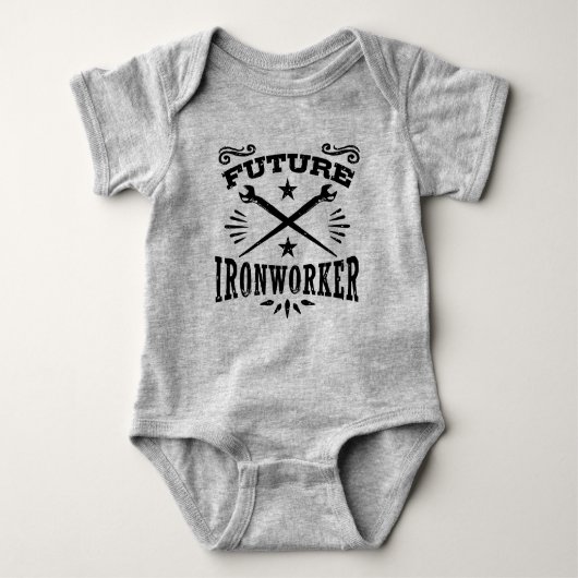 Future Ironworker Baby Strampler (Vorderseite)