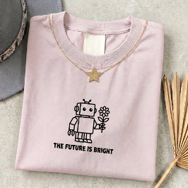 Future Is Bright Tech Unisex Grafik T-Shirt