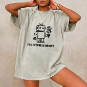 Future Is Bright Tech Unisex Grafik T-Shirt