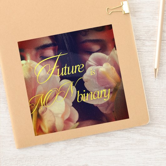 Future is Non-binary Floral Sticker (Notizbuch)