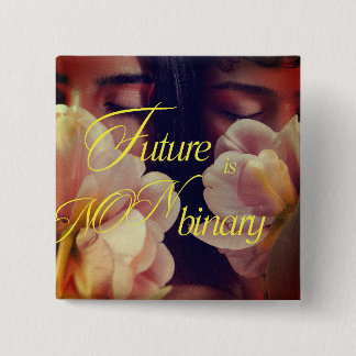 Future is Non-binary Floral Sticker Button