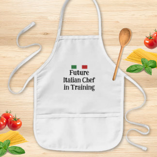 Future Italian Chef in Training Editable Kinderschürze