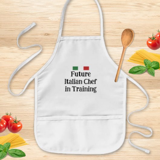 Future Italian Chef in Training Editable Kinderschürze