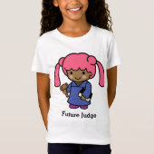 Future Judge Girl mit Buch und Gavel T-Shirt (Vorderseite)
