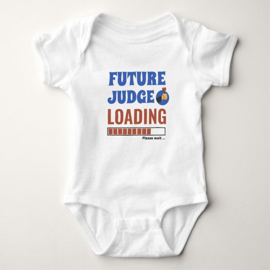 Future Judge Loading Funny Personalisiert Unisex Baby Strampler (Vorderseite)
