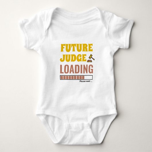 Future Judge Loading Trendy Personalisiert Unisex Baby Strampler (Vorderseite)