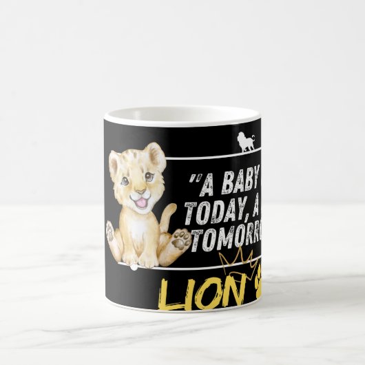 Future King: Baby Lion Motivierend Tasse Artwork (Mittel)