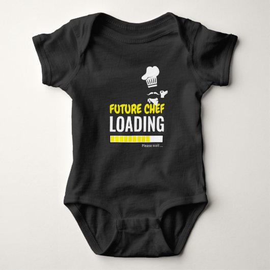 Future Koch Loading Black Funny Personalisiert Boy Baby Strampler (Vorderseite)