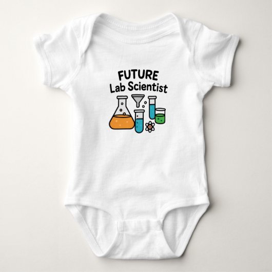 Future Lab Scientist Baby Bodysuit mit Bechern Strampler (Vorderseite)