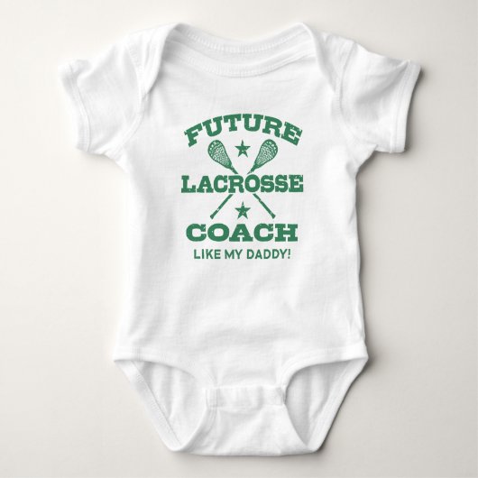 Future Lacrosse Coach wie mein Vater Baby Strampler (Vorderseite)