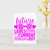 Future Ladies Man Current Mamas Boy Valentine Son Karte (Gelbe Blume)