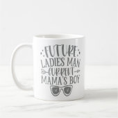 Future Ladys Mann, aktueller Mamas-Junge  Kaffeetasse (Links)