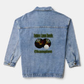 Future Lawn Bowls Champion, Ladys Denim Jacket Jeansjacke (Rückseite)