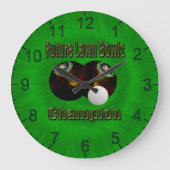 Future Lawn Bowls Champion, Wall Clock Große Wanduhr (Vorderseite)