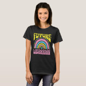 Future Librarian Bright Retro Rainbow Librarians T T-Shirt (Vorne ganz)