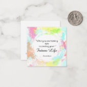 *~ Future Life Wasserfarbe Zitat AP62 Note Card Mitteilungskarte (Vorderseite/Rückseite Beispiel)