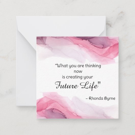 *~ Future Life Wasserfarbe Zitat AP62 Note Card Mitteilungskarte (Vorderseite)