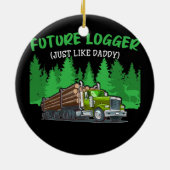 Future LoggerGenau wie Daddy Green Skidder Keramik Ornament (Hinten)