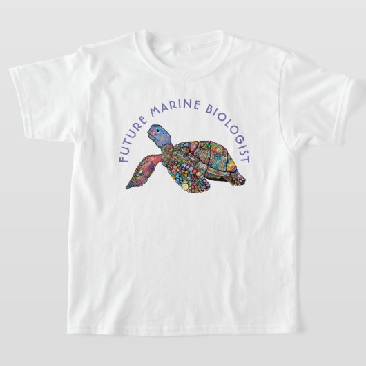 Future Marine Biologe Rainbow Turtle T-Shirt (Ablage )