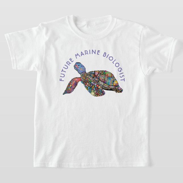 Future Marine Biologe Rainbow Turtle T-Shirt (Ablage )