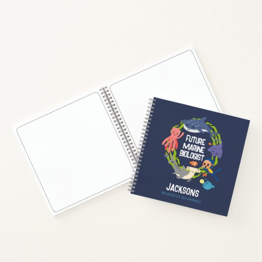 Future Marine Biologe Spiral Notebook Notizblock (Innenseite)