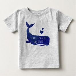 Future Marine Biologist Whale Baby Football Jersey T-shirt
