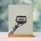 Future Meets Past: The Retro Robo-Tape Acrylschild (Neutral)