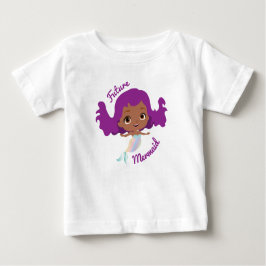 Future Mermaid Afro American Niedlich Baby T-shirt