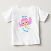 Future Mermaid Niedlich Cartoon Baby T-shirt (Vorderseite)
