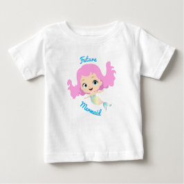 Future Mermaid Niedlich Cartoon Baby T-shirt
