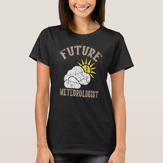 Future Meteorologe Sun Rain Storms Grunge Men Wo T-Shirt (Vorderseite)