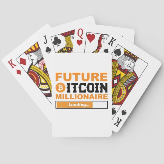 Future Millionaire Bitcoin Humor Cryptocurrency Spielkarten (Rückseite)