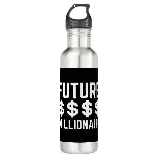 Future Millionaire Edelstahlflasche (Vorderseite)