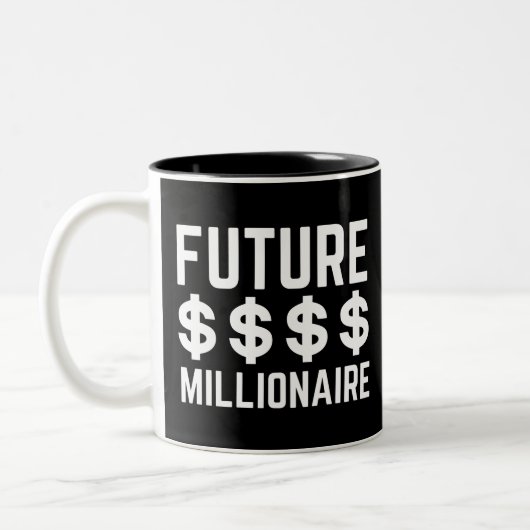 Future Millionaire Zweifarbige Tasse (Links)