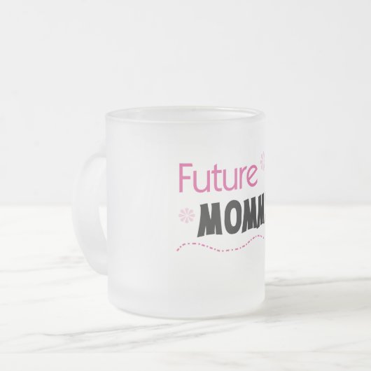 Future Mommy Tshirts und Geschenke Mattglastasse (Vorderseite Links)