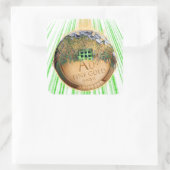 Future Money Quadratischer Aufkleber (Tasche)