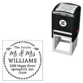 Future Mr. and Mrs. Address Briefmarke Permastempel (Beispiel)