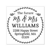 Future Mr. and Mrs. Address Briefmarke Permastempel (Design)