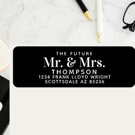 Future Mr and Mrs Black Wedding Return Address 